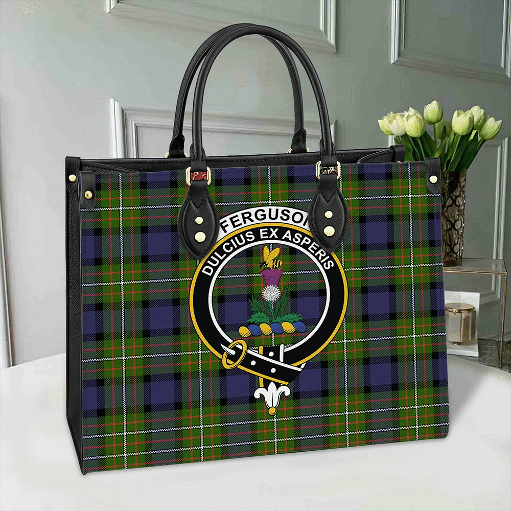 Fergusson Ancient Tartan Crest Premium Blanket - Celtic Stag style