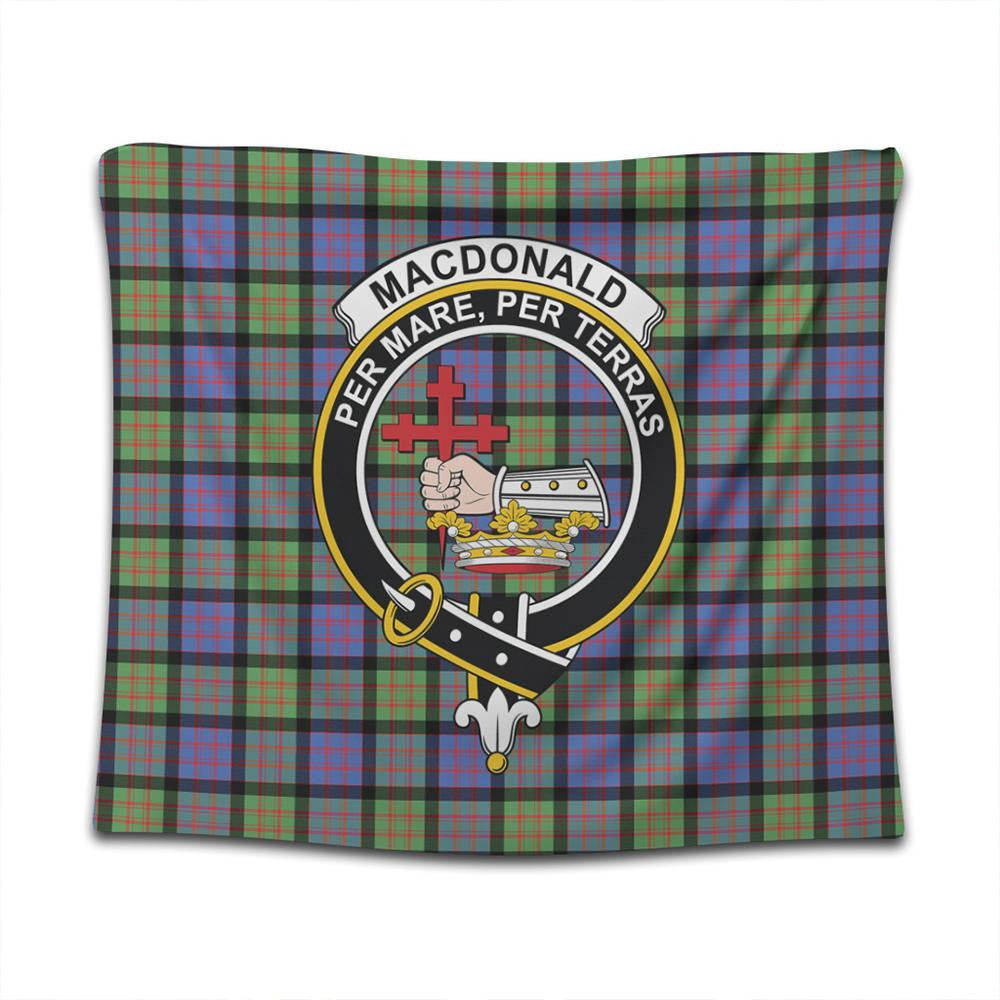 McDonell Ancient Tartan Crest Black Garden Flag