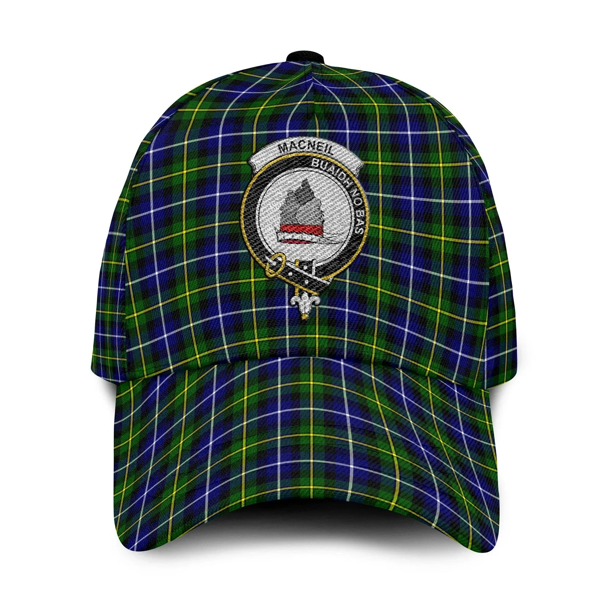 McNeil of Barra Modern Tartan Crest 2D T-shirt - Alba Skull Style