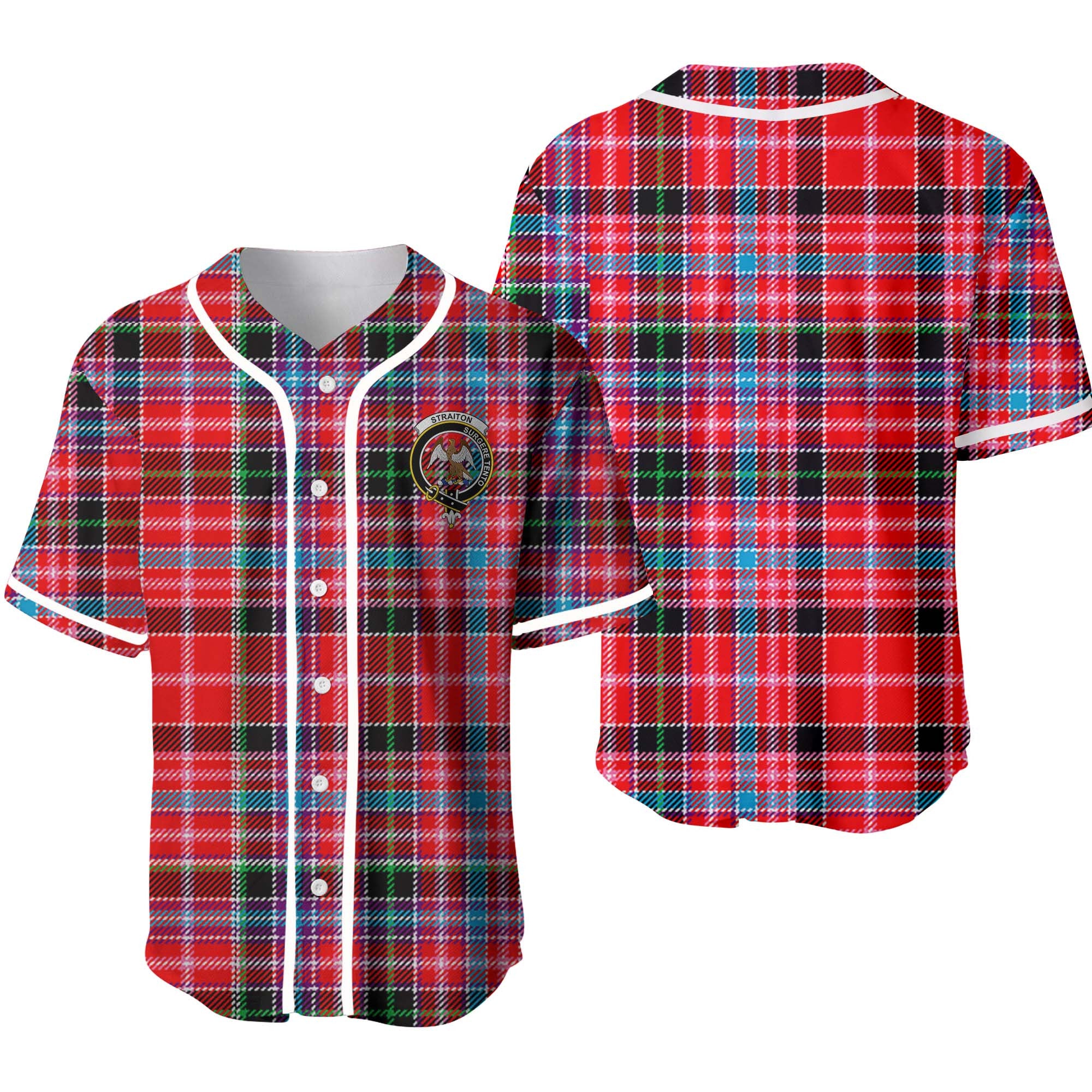 Clephane (or Clephan) Tartan Crest Baseball Jersey main image 1