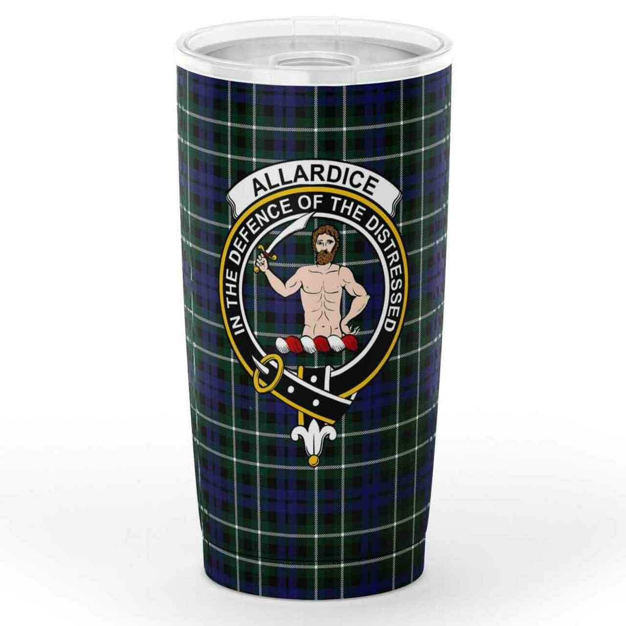Allardice Tartan Crest Black Garden Flag