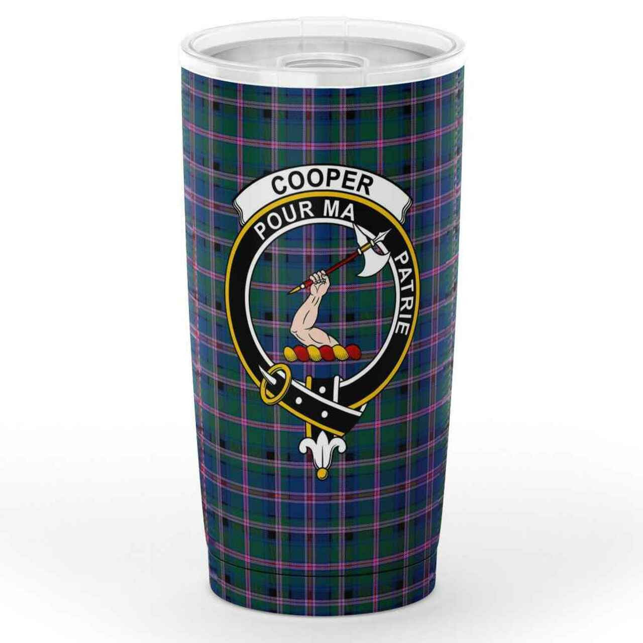 Cooper Ancient Tartan Crest 2 Garden Flag - Gold Thistle Style main image 0