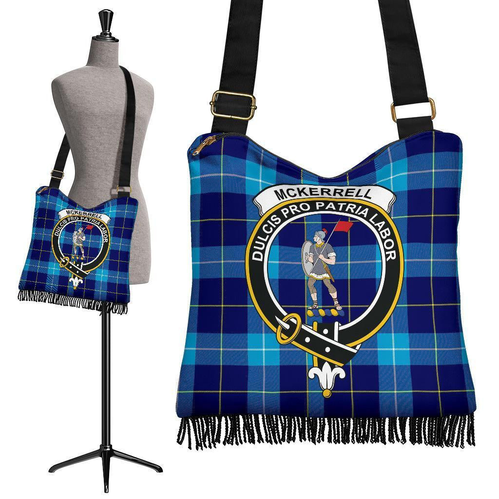 Gunn Modern Tartan Crest Leather Handbag