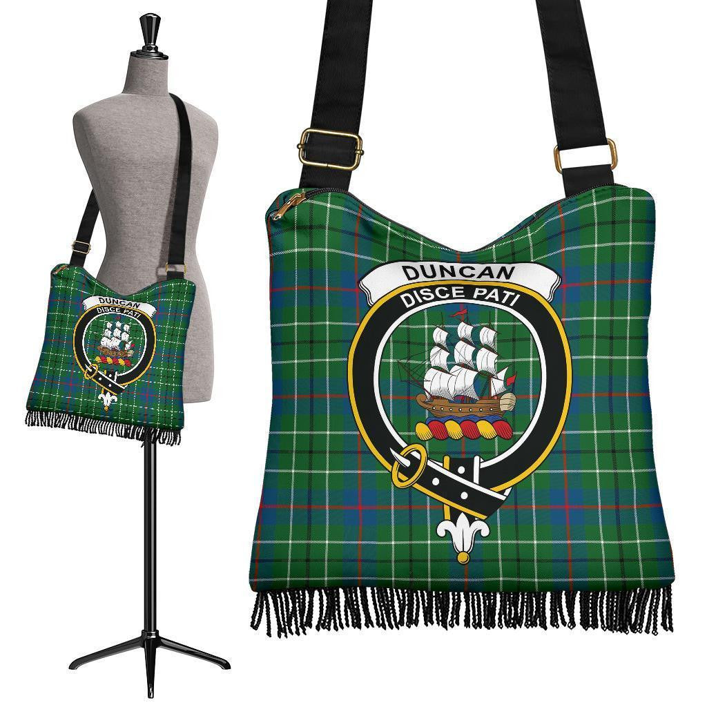 Duncanson Tartan Crest Leather Handbag