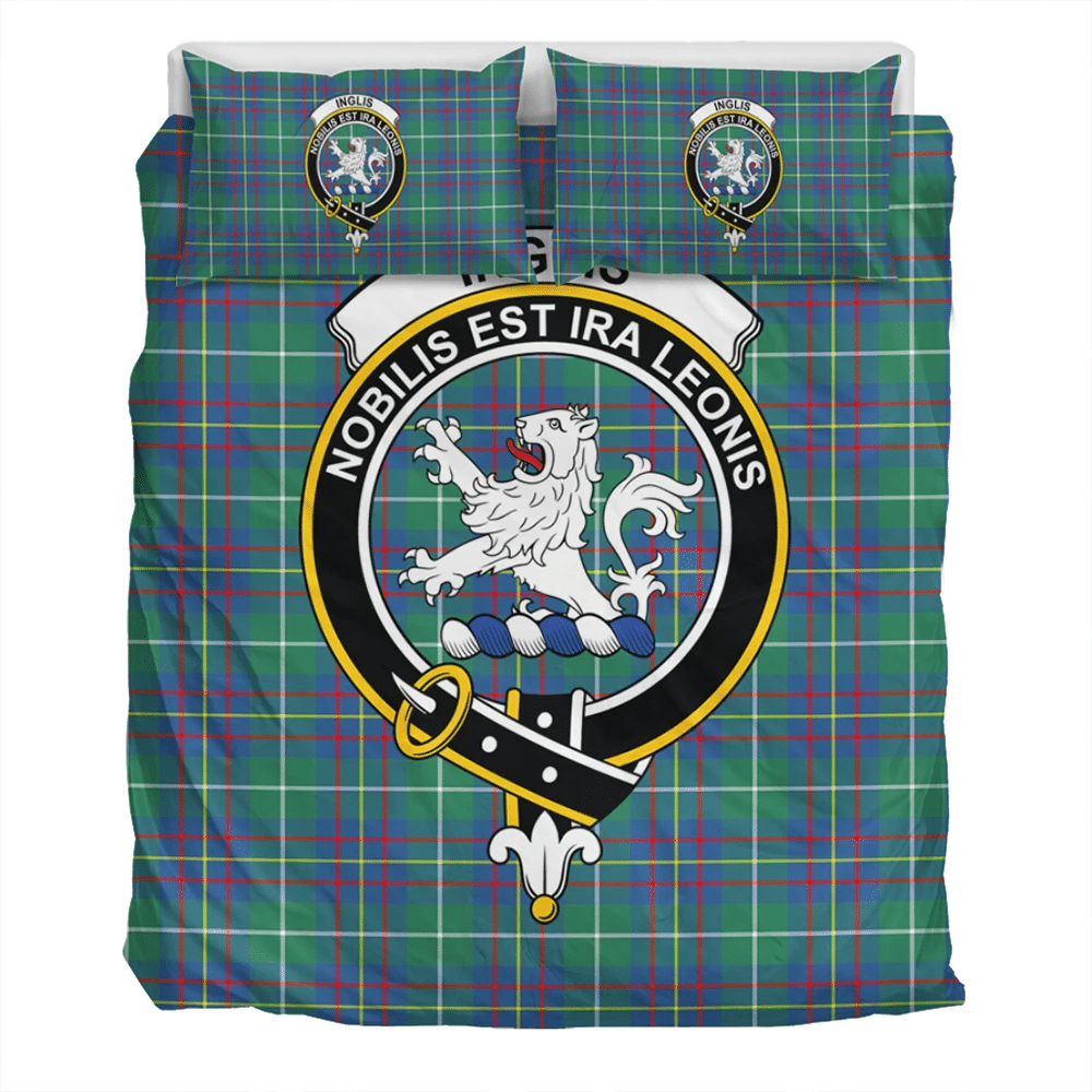 Inglis Modern Tartan Crest Blanket Wave Style