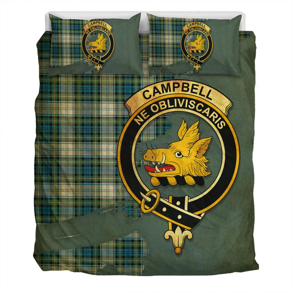 MacDuff Tartan Crest Bedding Set - Thistle Style