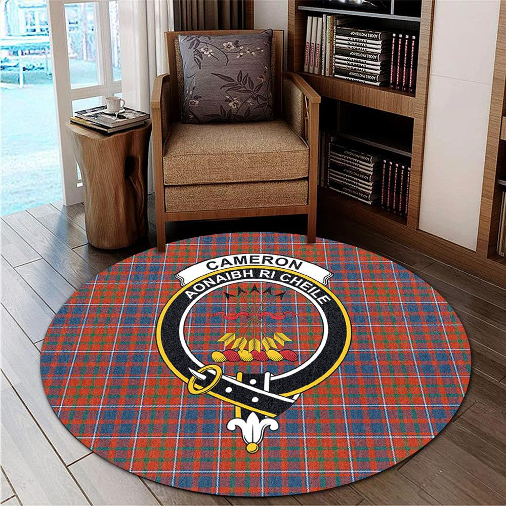 Cameron of Lochiel Hunting Tartan Crest Bedding Set - Golden Thistle Style
