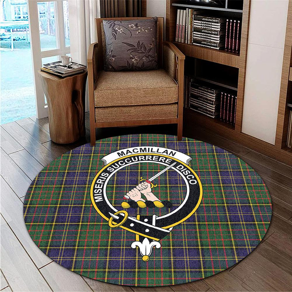 MacMillan Hunting Ancient Tartan Crest Black Garden Flag - Gold Thistle Style