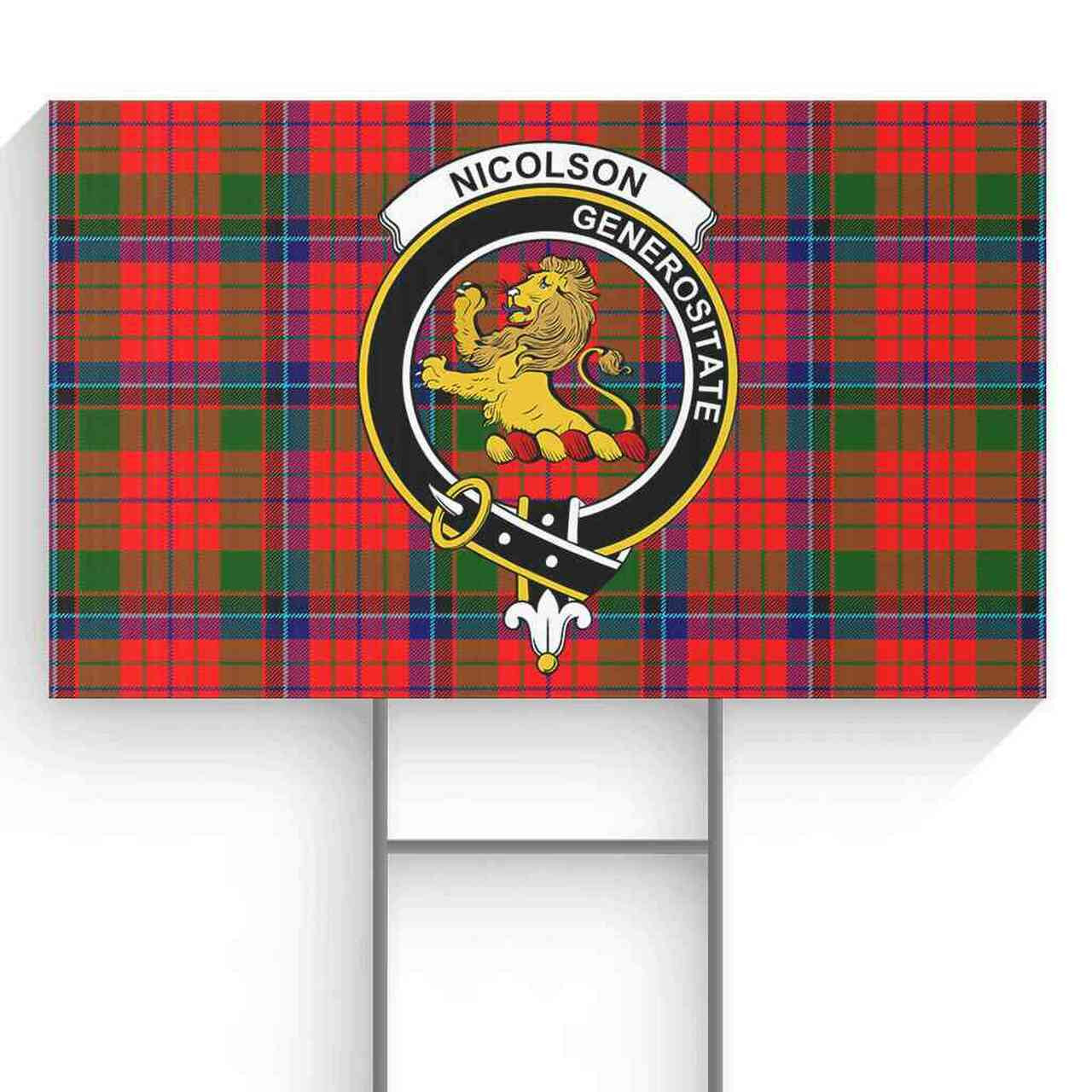 Nicolson Ancient Tartan Crest Blanket Wave Style