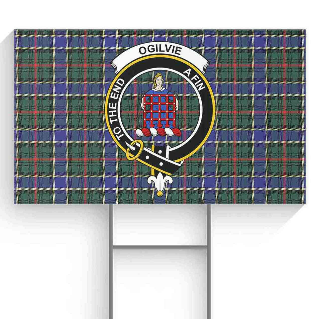 Ogilvie Hunting Ancient Tartan Crest House Flag