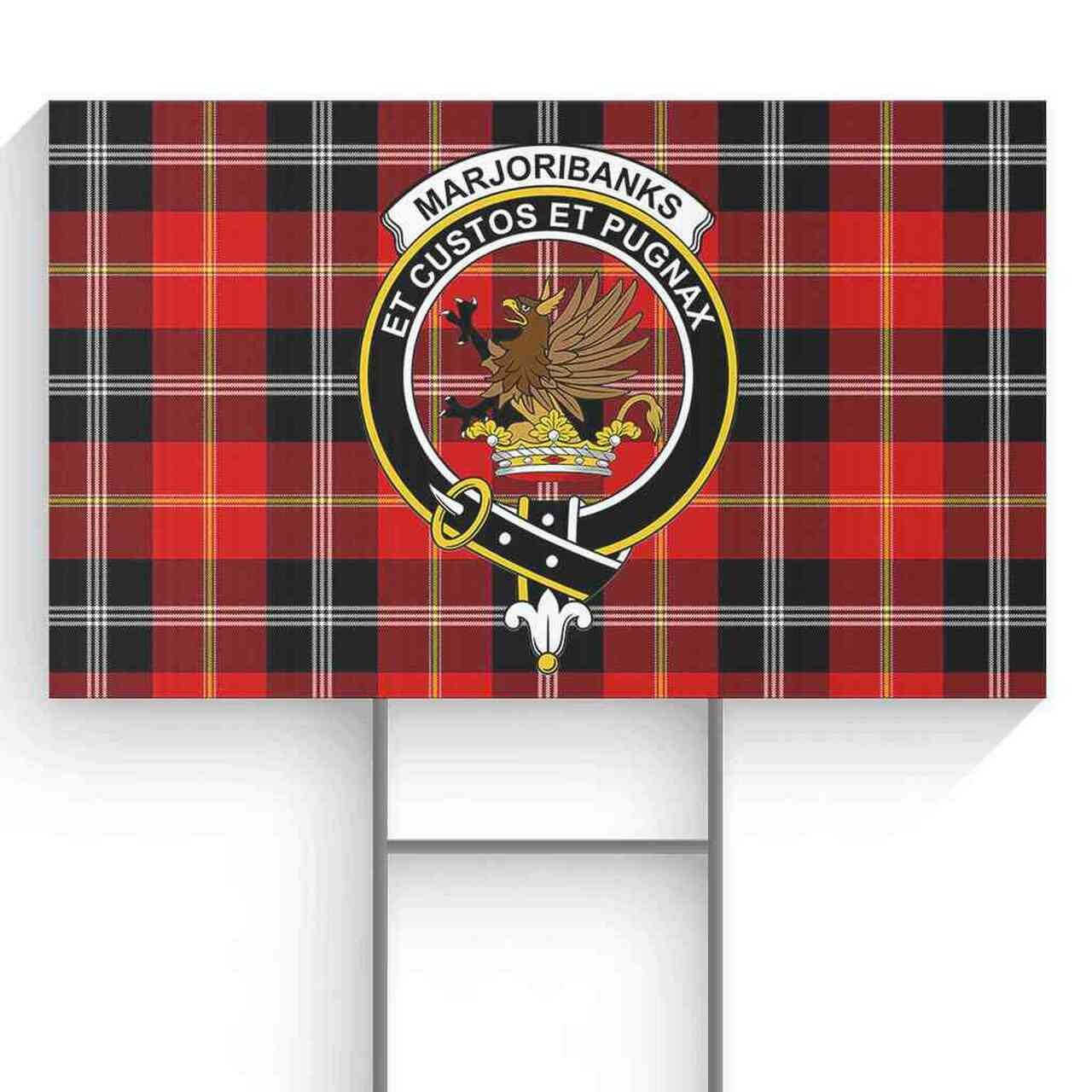 Marjoribanks Tartan Crest Wall Hanging Banner