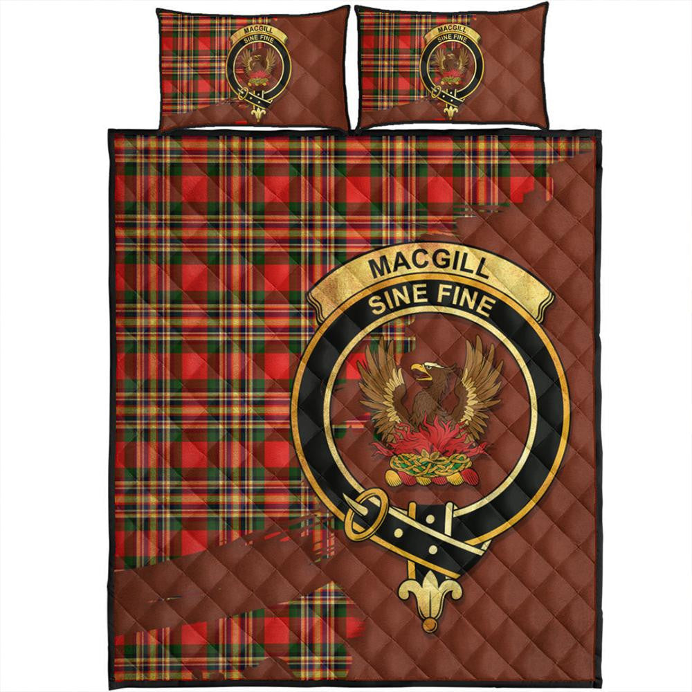 MacRae Hunting Modern Tartan Crest Premium Quilt Oldest Style main image 0