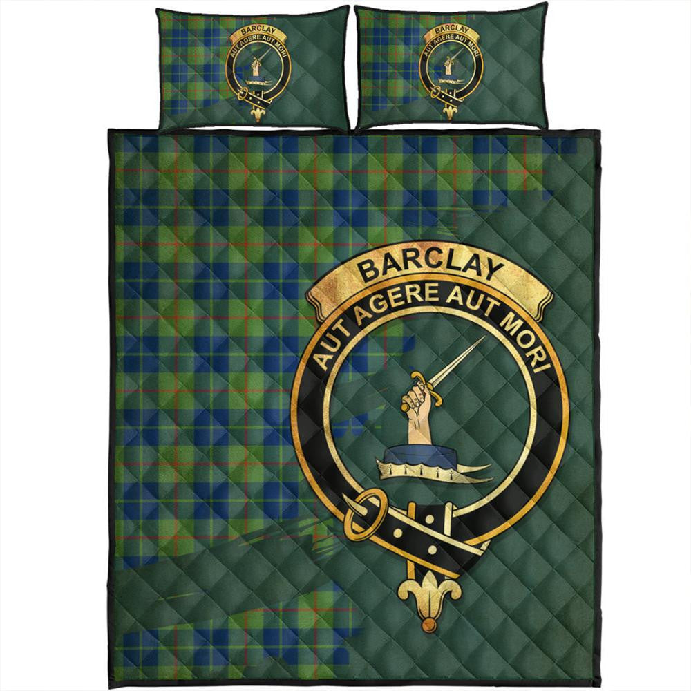 Robertson Hunting Ancient Tartan Crest Quilt Bed Set main image 1