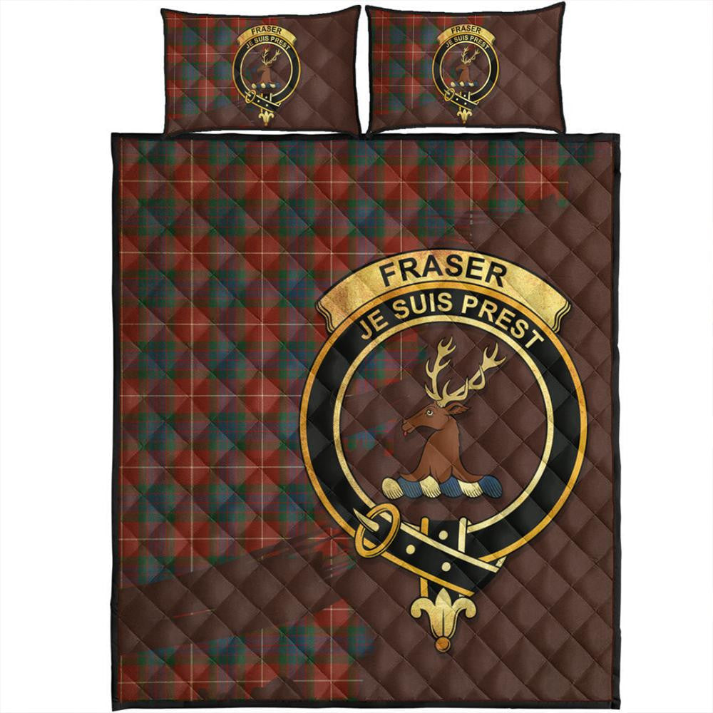 Menzies Black & White Ancient Tartan Crest Premium Quilt Oldest Style main image 1