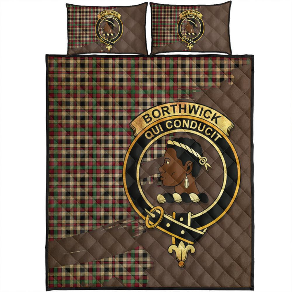 Borthwick Tartan Crest Premium Blanket - Thistle Style main image 0