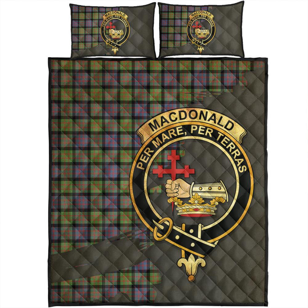 MacGillivray Hunting Ancient Tartan Crest Quilt Bed Set