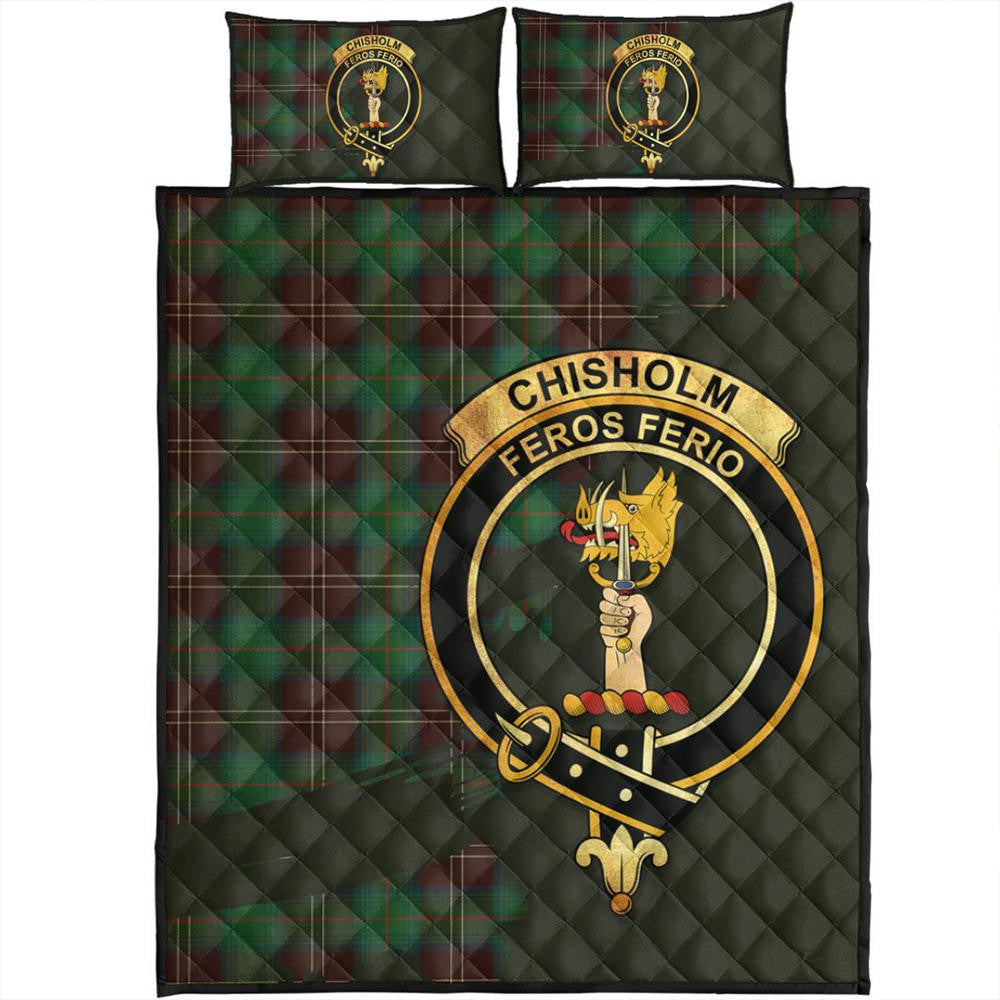 Inglis Ancient Tartan Crest Quilt Bed Set