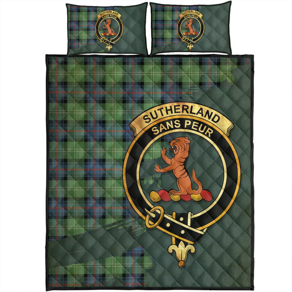 Sutherland 01 Tartan Crest Bedding Set - Golden Thistle Style main image 1