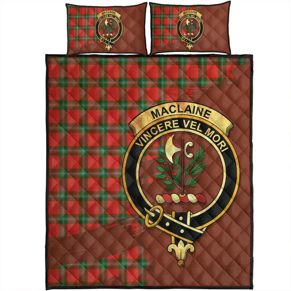 Barclay Hunting Ancient Tartan Crest Quilt Bed Set