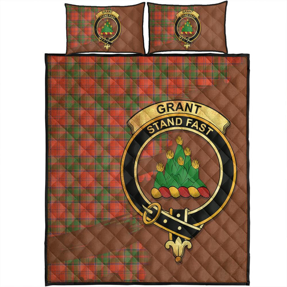 Menzies Black & White Ancient Tartan Crest Premium Quilt Oldest Style main image 0