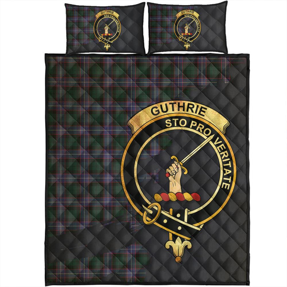 Guthrie Modern Tartan Crest Premium Blanket - Celtic Stag style