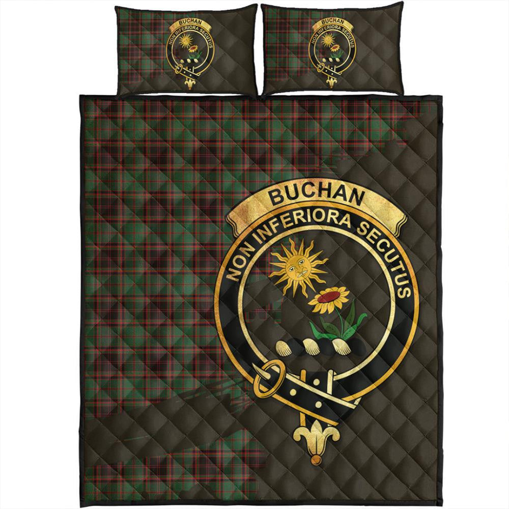 Buchan Modern Tartan Crest Premium Blanket - Celtic Stag style