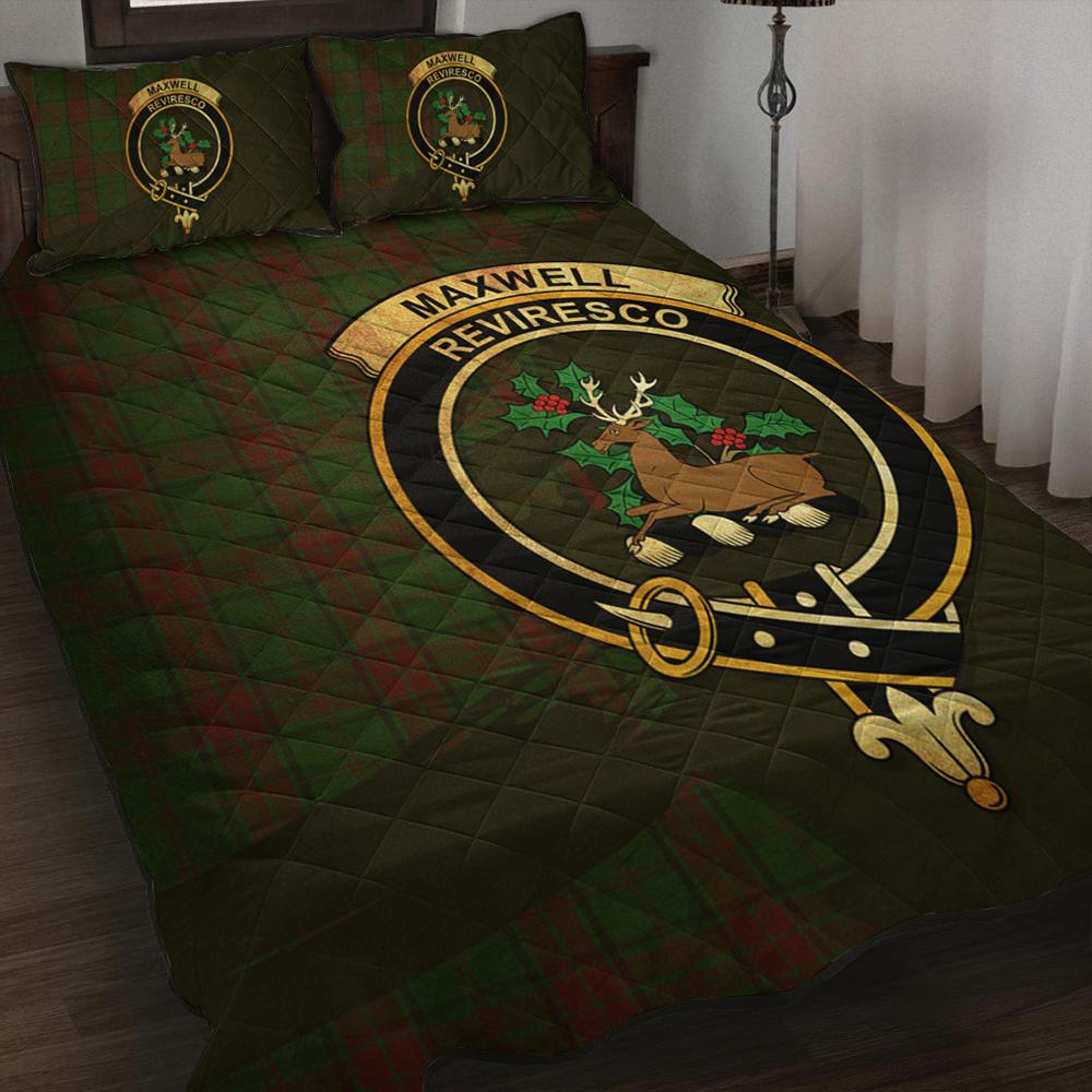 MacDuff Hunting Tartan Crest Bedding Set - Golden Thistle Style