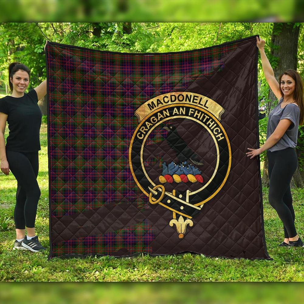 McDonnell of Glengarry Modern Tartan Crest Leather Tote Bag