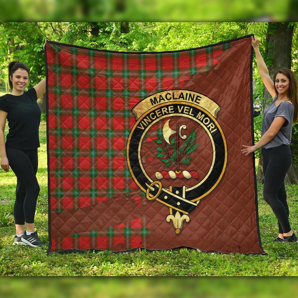 MacKinnon Hunting Ancient Tartan Crest Quilt