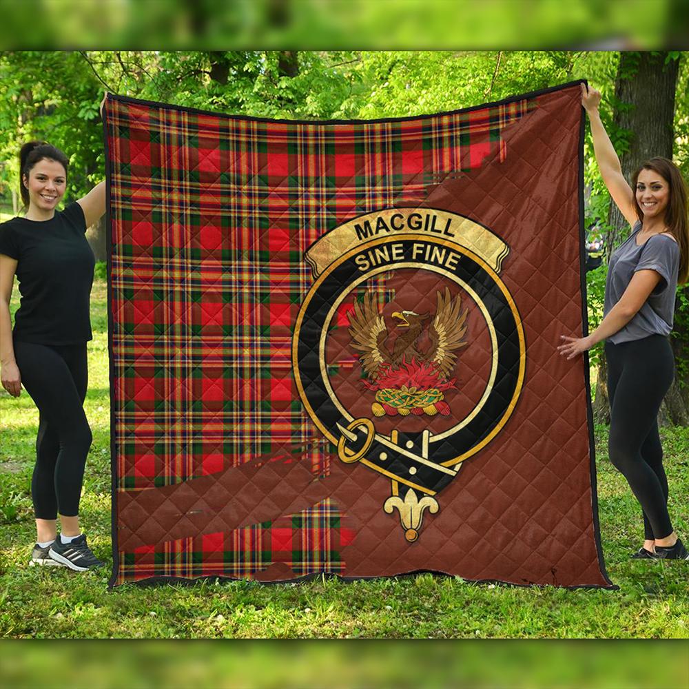 MacLeod of Harris Weathered Tartan Crest Premium Quilt Oldest Style main image 0