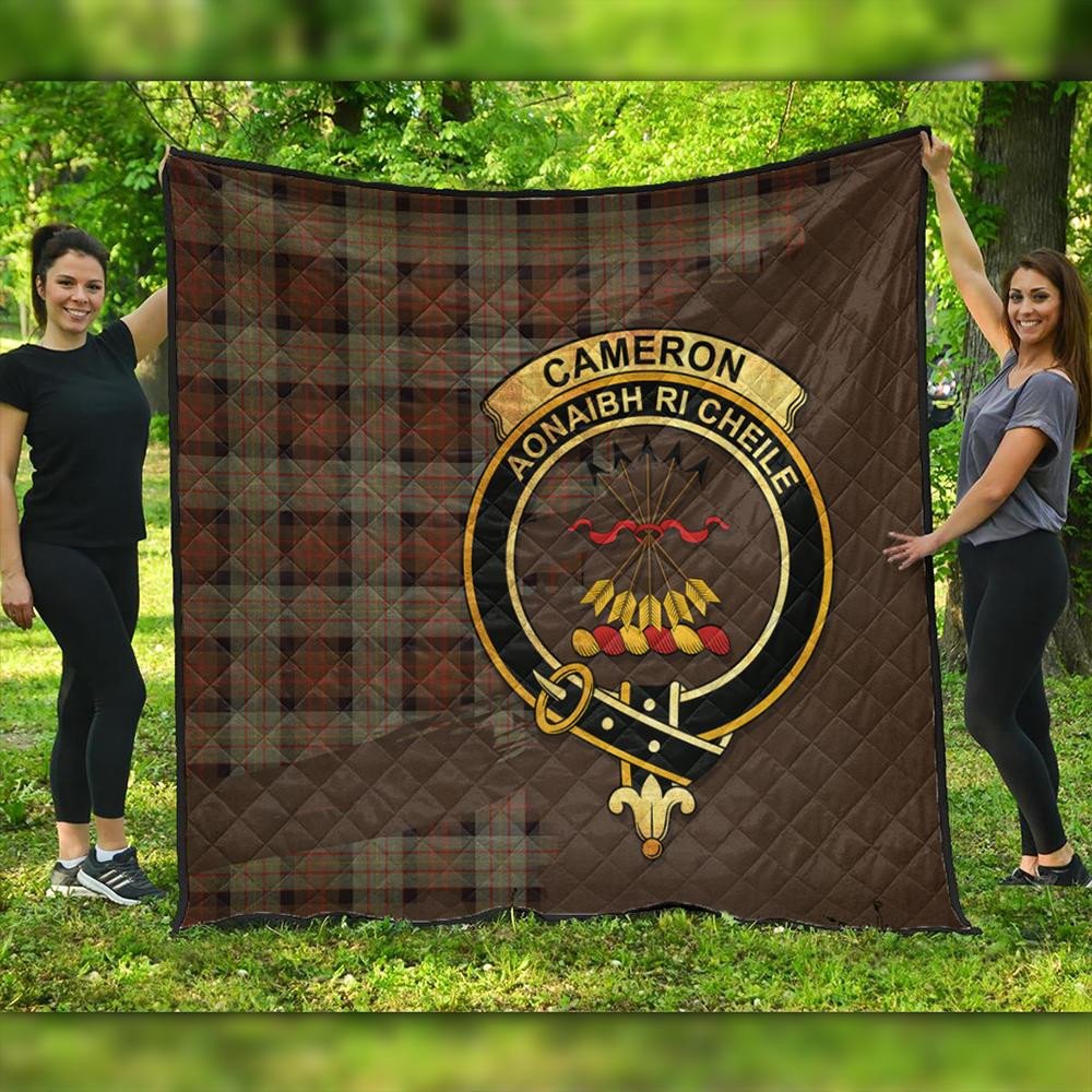 Cameron of Erracht Weathered Clan Half Of Tartan Hoodie main image 0