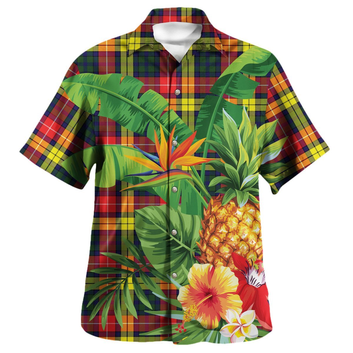 Scottish Tartan Buchanan Hunting Clan Hawaiian Shirt New Style main image 0