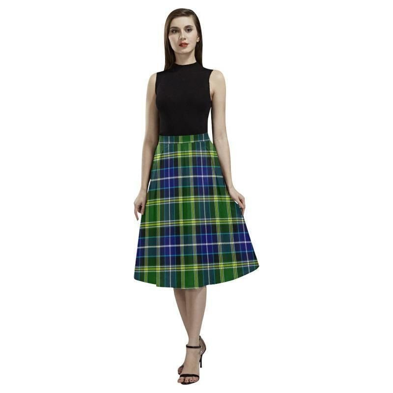 MacIntyre Hunting Weathered Tartan Aoede Crepe Skirt
