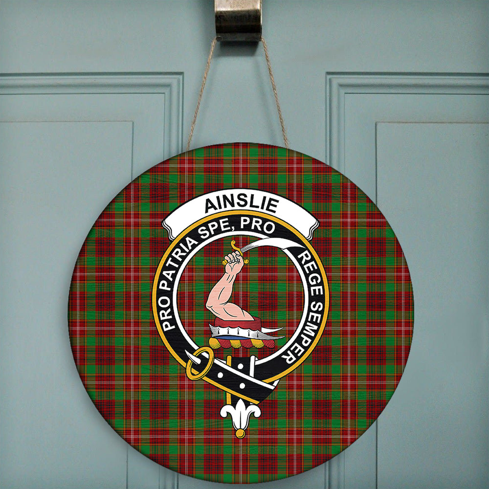 Ainslie Tartan Crest Premium Blanket - Thistle Style