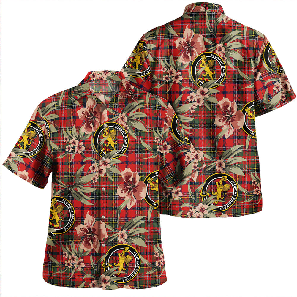 Broun Modern Tartan Crest Men's Short - Cross Style