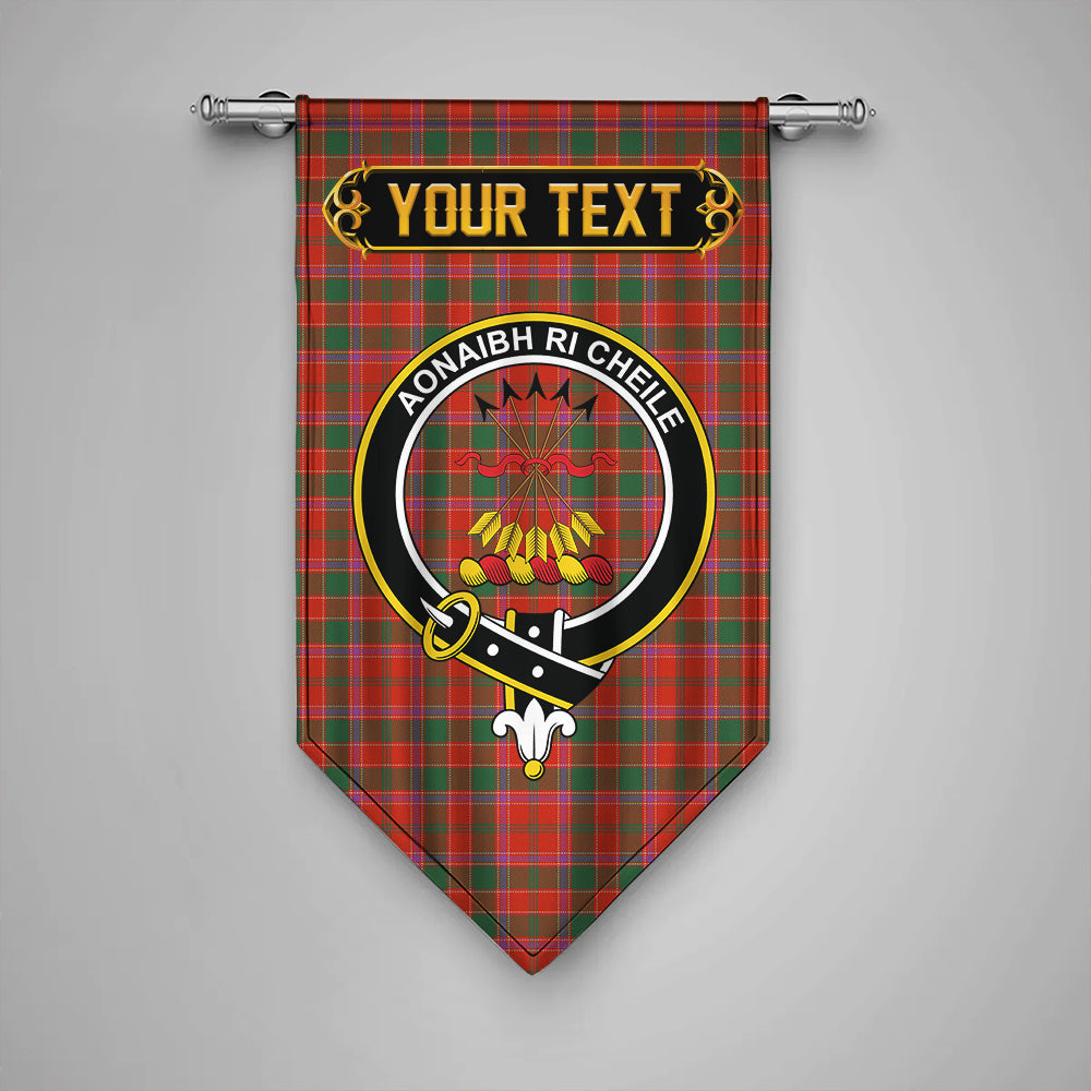 Cameron Of Lochiel Ancient Tartan Crest Black Garden Flag - Gold Thistle Style