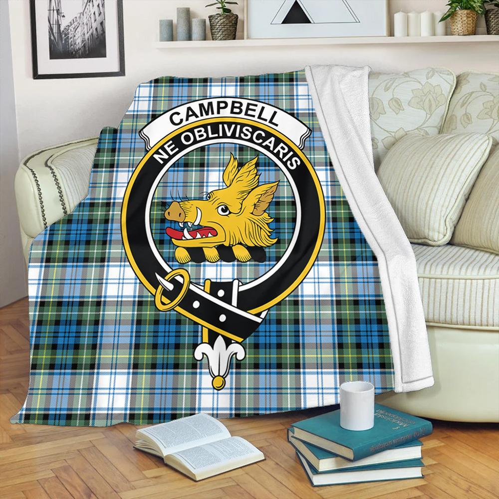 Campbell of Lochnell Dress Tartan Crest Bedding Set - Golden Thistle Style