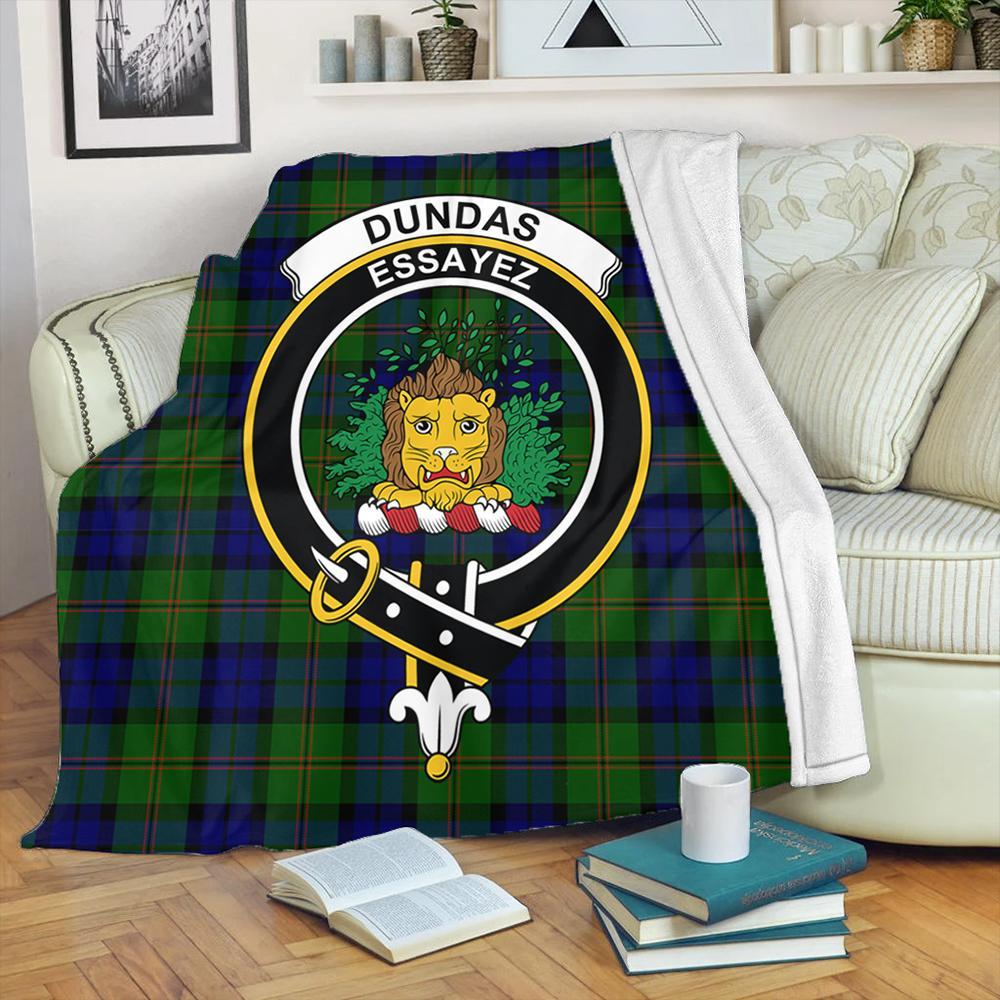Dundas Modern Tartan Gold Courage Symbol Blanket