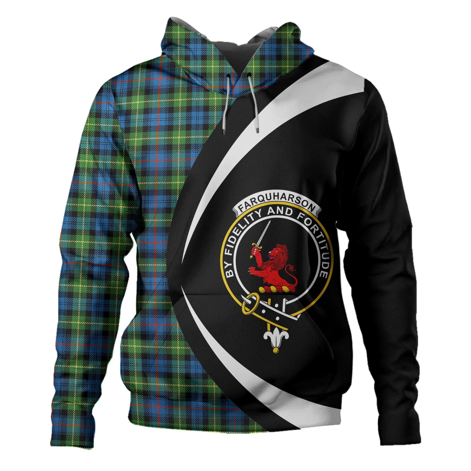 Craig Ancient Clan Half Of Tartan Zipper Hoodie main image 1