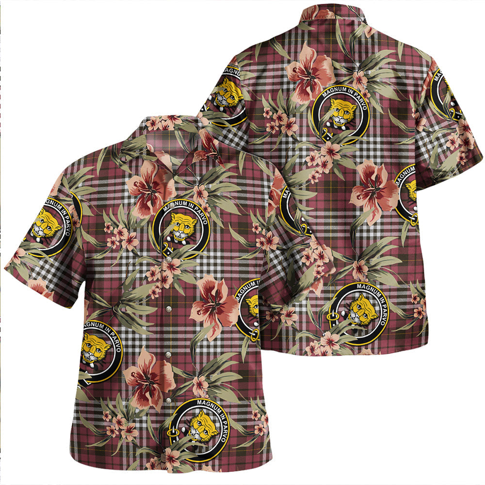 Murray of Atholl Modern Tartan Vintage Leaves Hawaiian Shirt main image 0