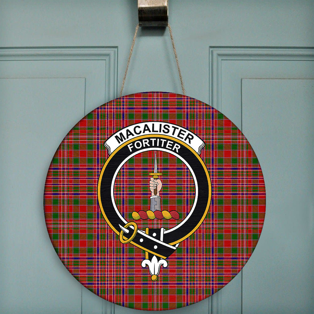 Scottish Tartan MacAlister Modern Clan Woven Blanket Crest Style main image 1