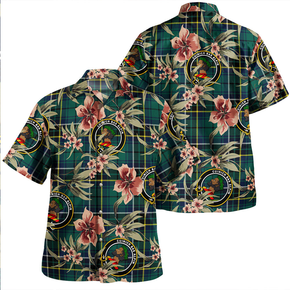 MacAlpine Modern Tartan Vintage Leaves Hawaiian Shirt main image 1