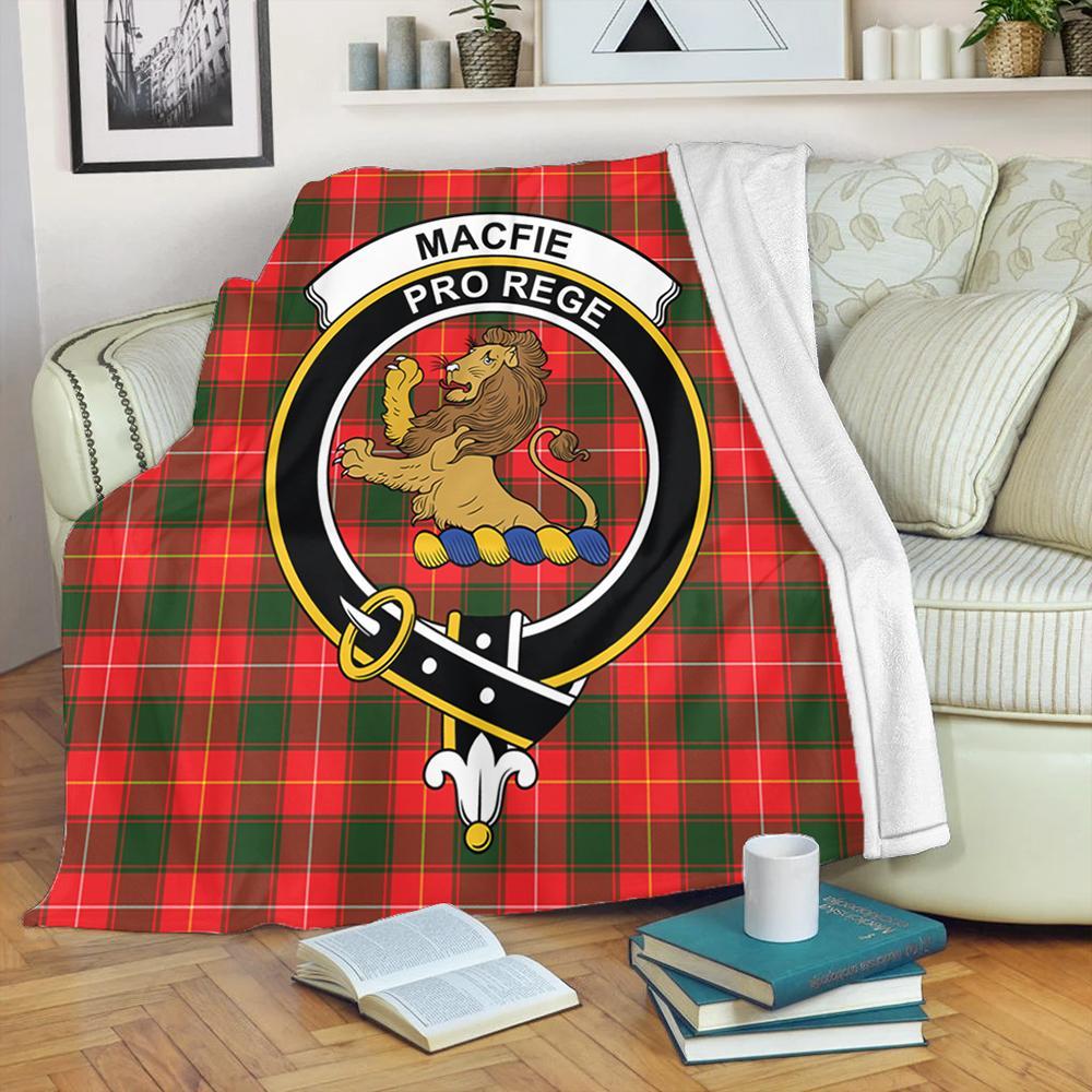 MacFie Tartan Crest Polo Shirt - Thistle Black Style main image 1