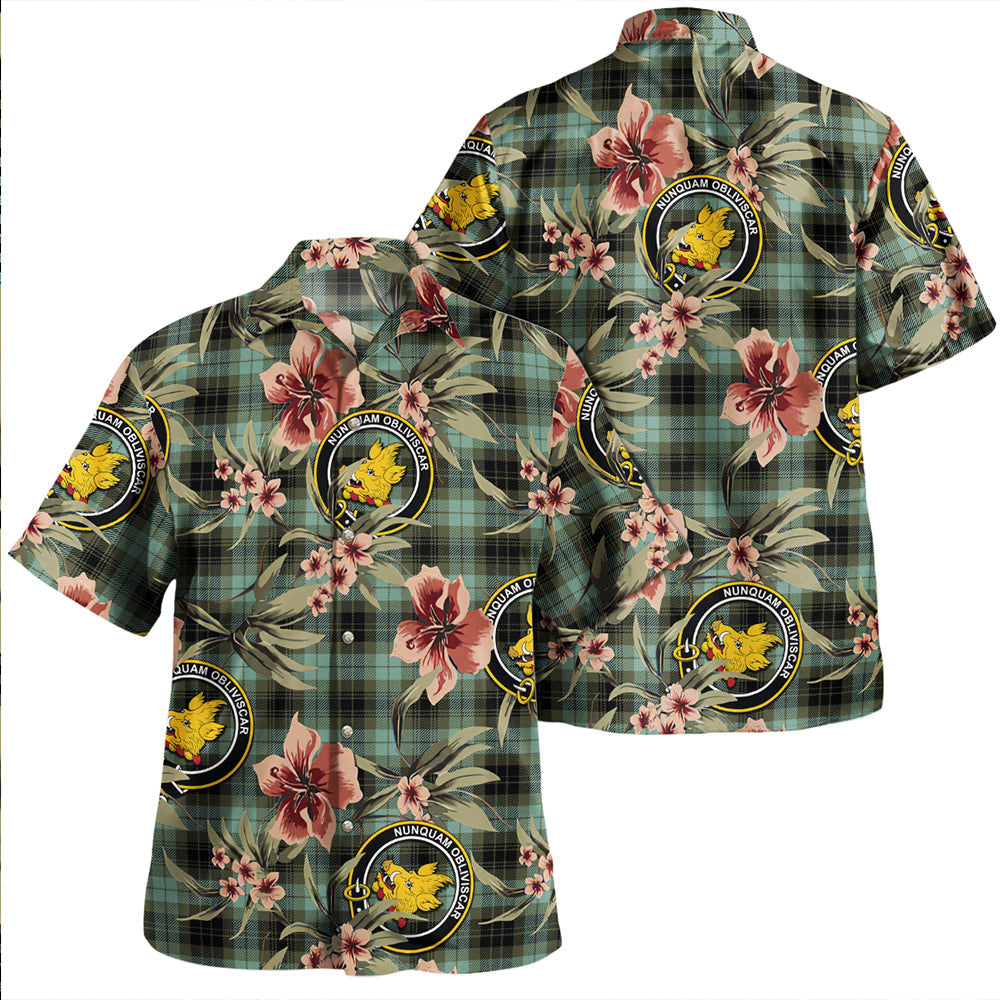 MacArthur Ancient Tartan Vintage Leaves Hawaiian Shirt main image 0