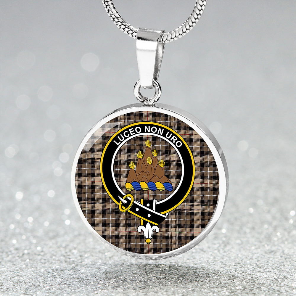 Scottish Tartan MacKirdy Weathered Clan Circle Necklace Classic Style