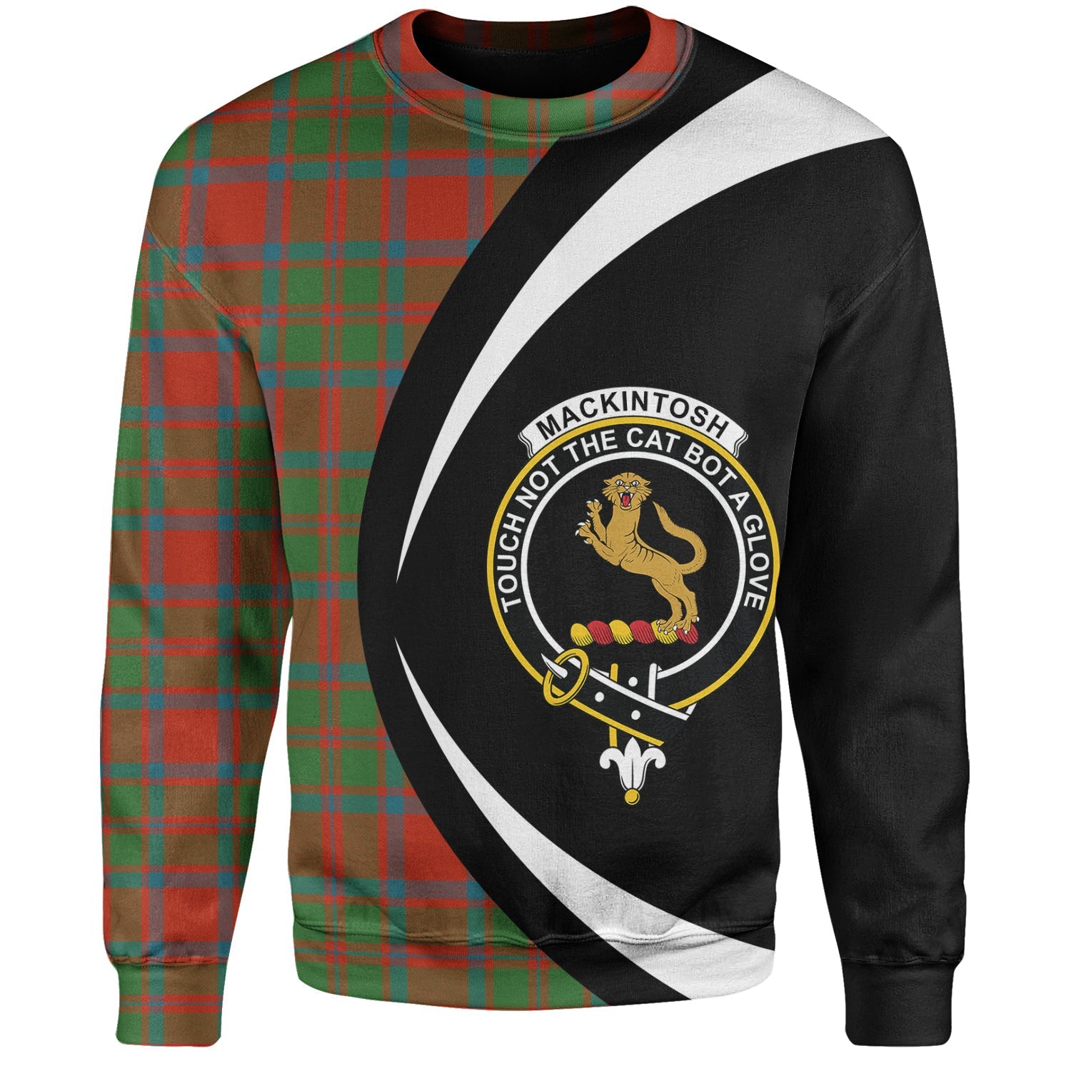 MacKintosh Hunting Ancient Tartan Crest Zipper Hoodie - Half Of Me Style