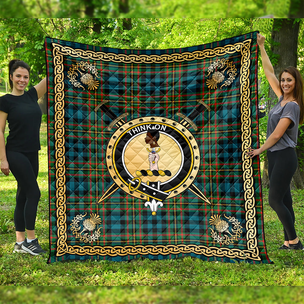 MacLellan Ancient Tartan Gold Courage Symbol Blanket