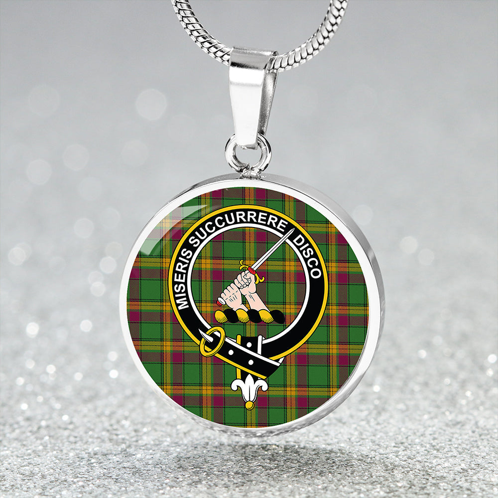 Scottish Tartan Rollo Weathered Clan Circle Necklace Classic Style main image 1