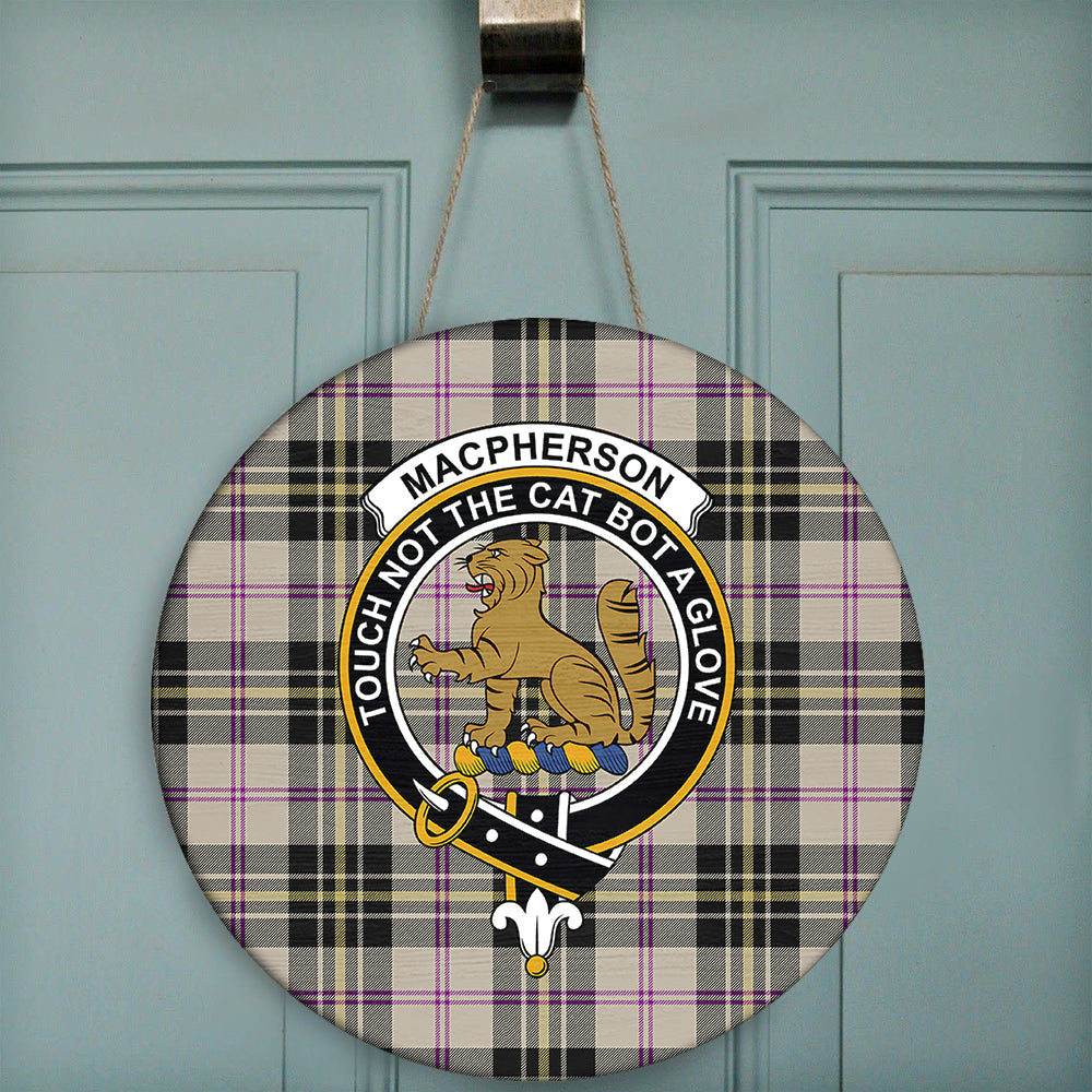 MacPherson Dress Ancient Tartan Gold Courage Symbol Blanket