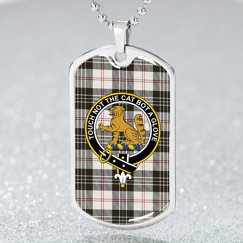 MacPherson of Cluny Black and White Tartan Polo Shirt - Royal Coat Of Arms Style